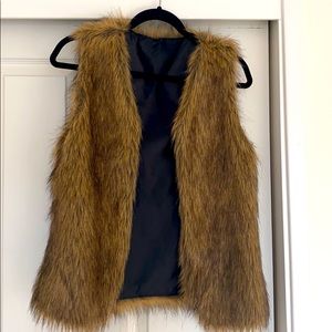 Faux fur vest